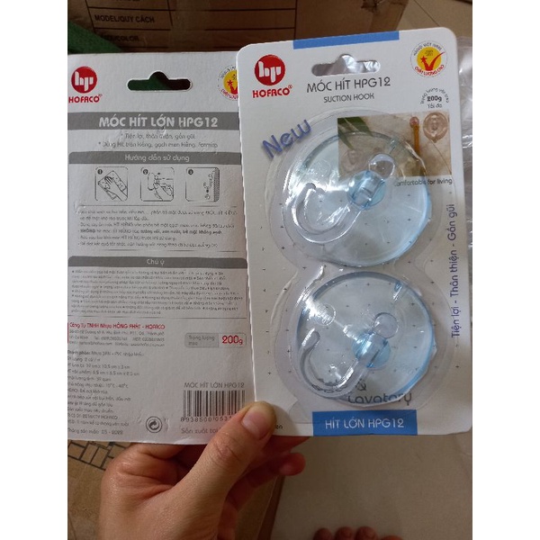 4 Móc treo hút chân không dính tường - móc hít treo tường loại 6cm