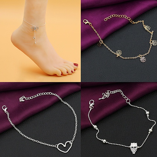 Lắc chân bằng hợp kim nhiều kiểu tạo hình độc đáo thời trang cho nữ