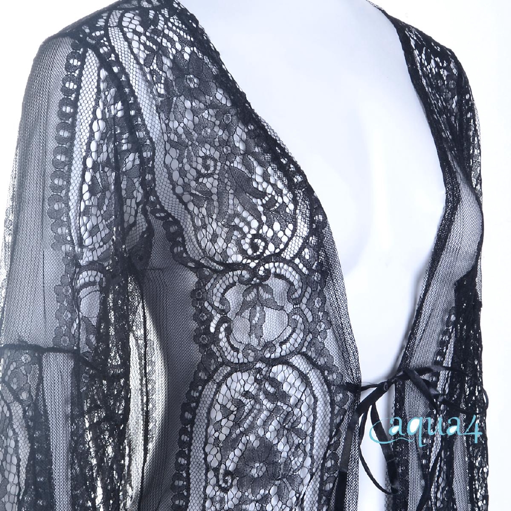 Set áo choàng Bikini phối ren kèm áo khoác ngoài | BigBuy360 - bigbuy360.vn