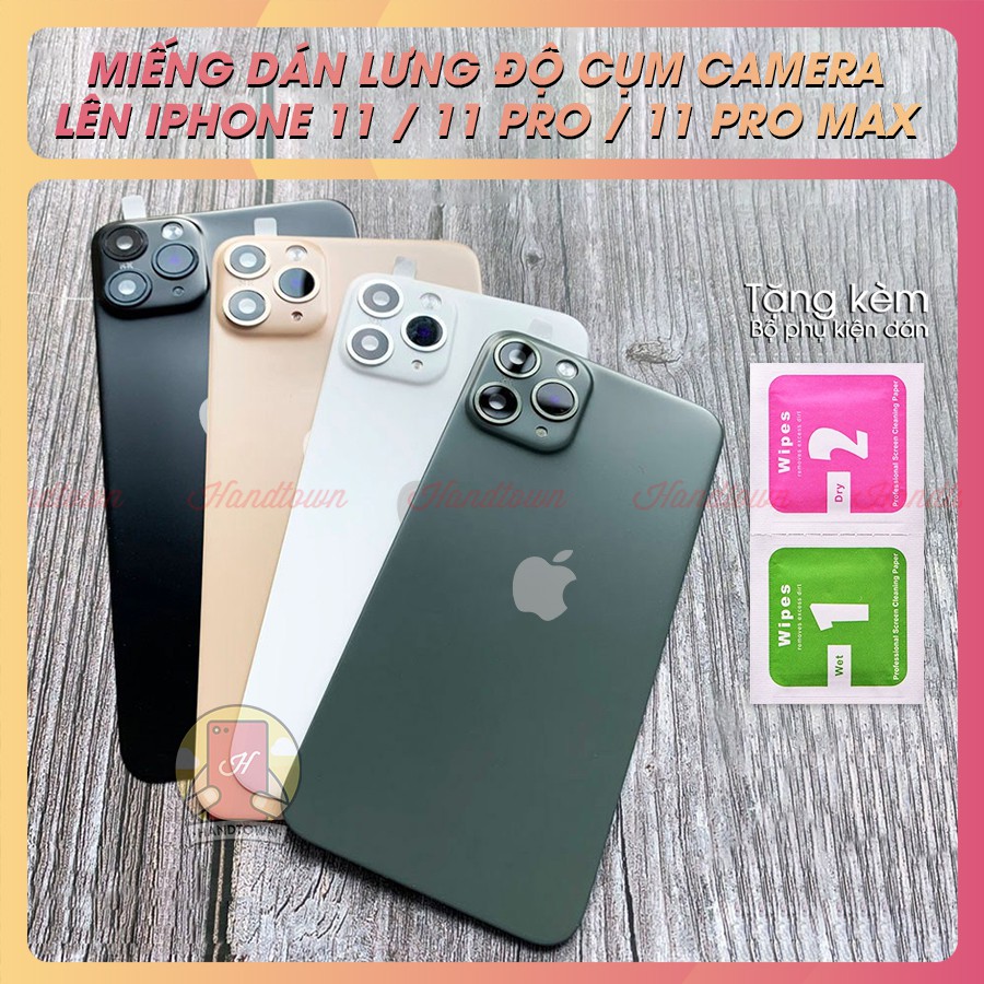 Bộ Miếng Dán Lưng Độ Cụm Camera iPhone X/XS /XR /XS Max Giả Iphone 11 / 11 Pro / 11 Pro Max Bản Mắt Lồi Giống Thật 99%