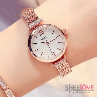 Đồng hồ nữ kezzi mặt tròn nhỏ dây quai thép sang trọng -sheeloveshop