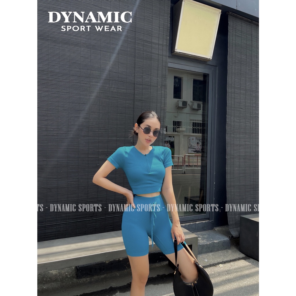 Quần đùi và Croptop thể thao tập Gym, Yoga, Aerobic nữ Biker
