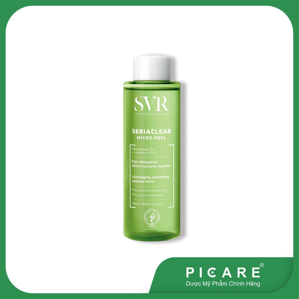 Nước Cân Bằng Giảm Mụn Và Thông Thoáng Lỗ Chân Lông SVR Sebiaclear Micro - Peel 150ml