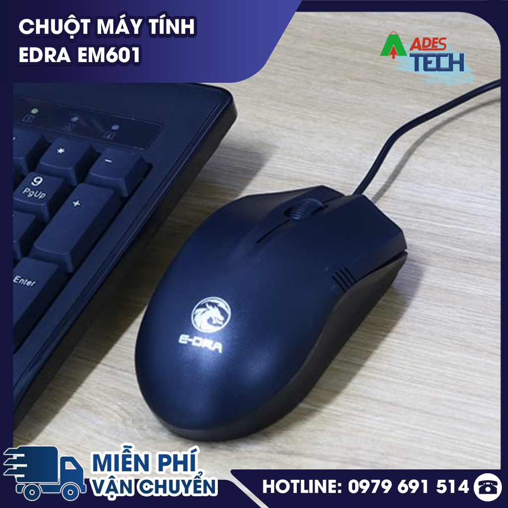 Chuột Máy Tính EDRA EM601 Dành Cho Văn Phòng, PC, Dàn Games Có Dây Bảo hành 12 tháng - CHÍNH HÃNG