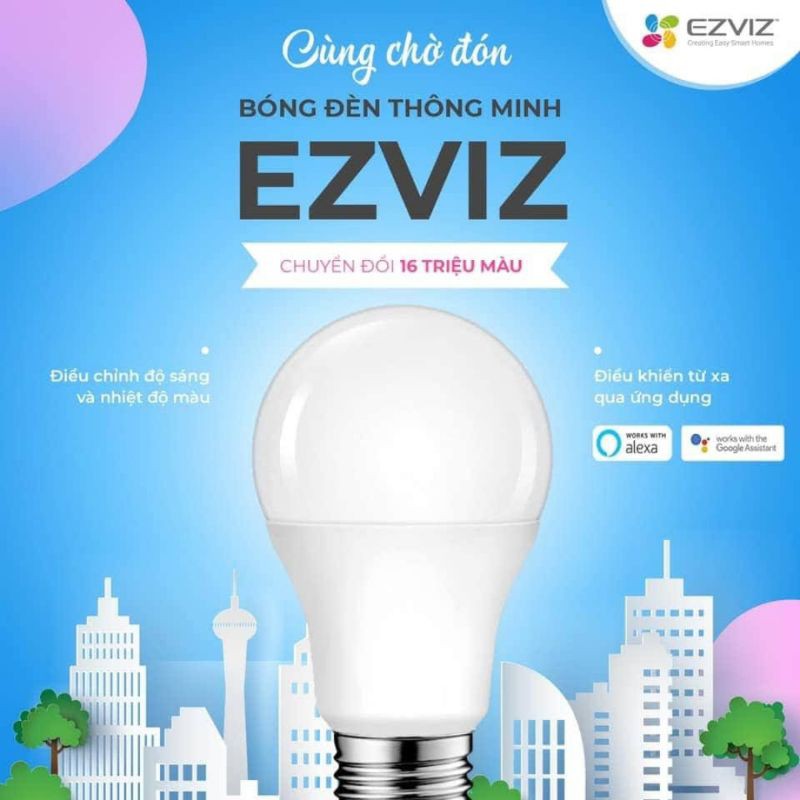 Ổ cắm điện thông minh T30 và Bóng đèn LED thông minh LB1 của EZVIZ