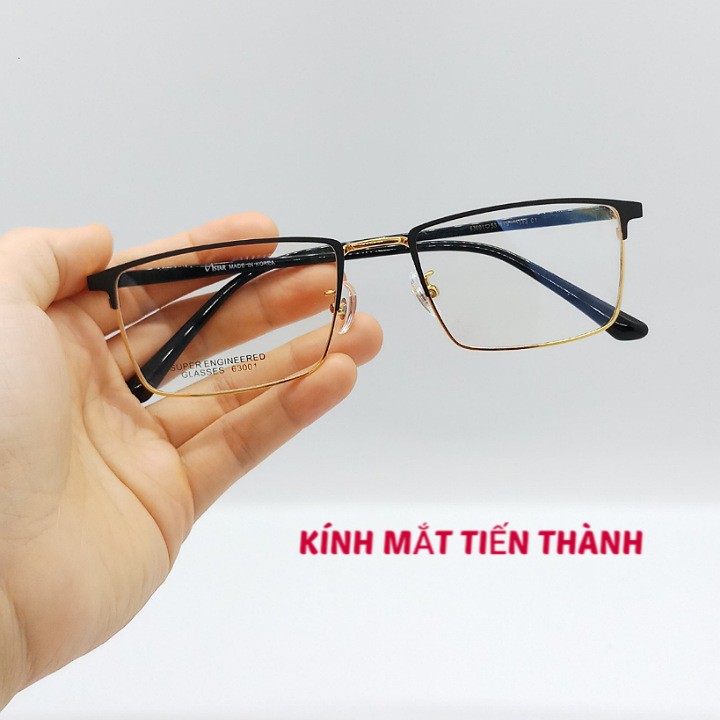 Mắt Kính Cả Viền HQ Dáng Vuông Chất Liệu Đẹp 63001 (Nhận Cắt Kính Theo Đơn) - Kính Mắt Tiến Thành