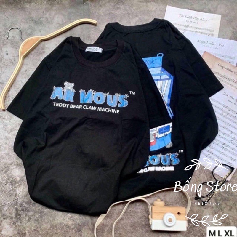 [Rẻ Vô Địch] Áo Phông Tay Lỡ Dáng Rộng Unisex --Gấu AR MOUS