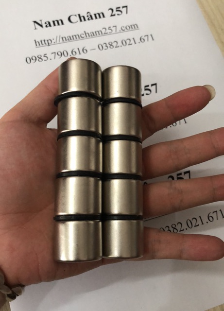 Nam châm viên trắng 25x20mm - Round magnet 25x20mm, loại nam châm đất hiếm lực hút mạnh