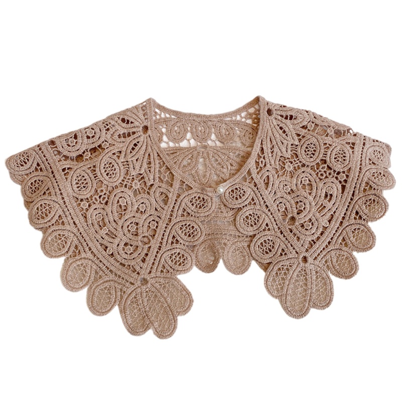 Cổ Áo Choàng Ngắn Phối Ren Hoa Màu Sắc Trơn Phong Cách Lolita Dành Cho Nữ