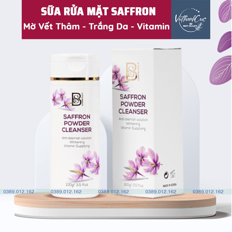 Bột rửa mặt Saffron - Saffron powder clean 3Trong 1 (Hàng chính hãng)