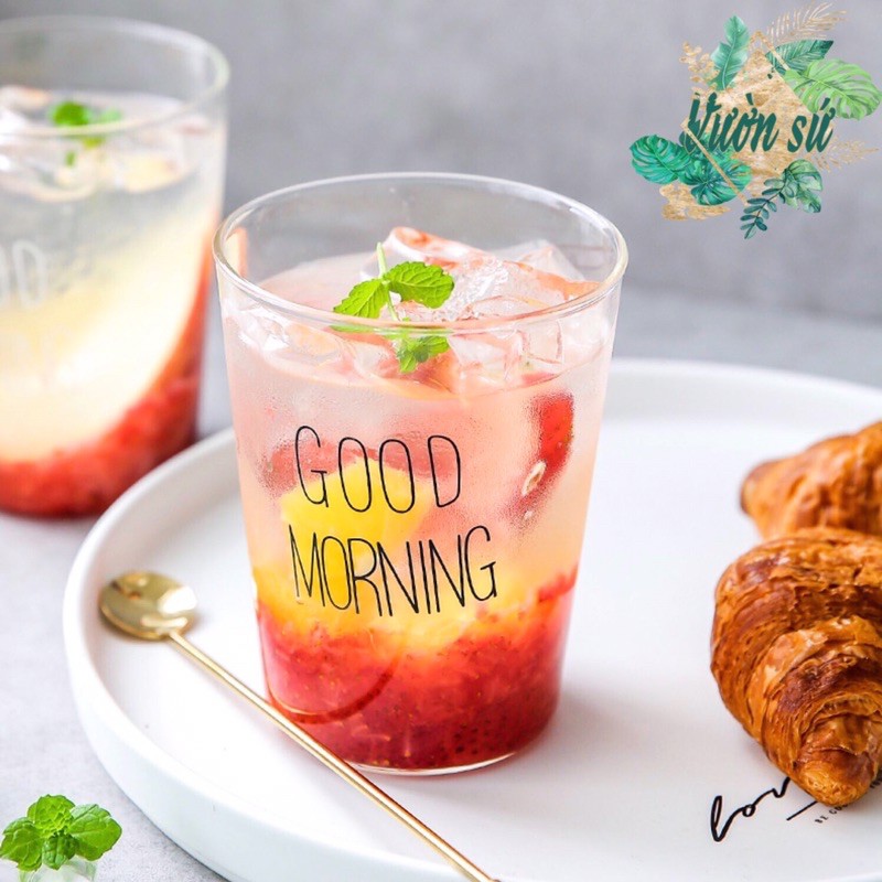 Cốc GOOD MORNING thuỷ tinh cao cấp - VS65 | BigBuy360 - bigbuy360.vn