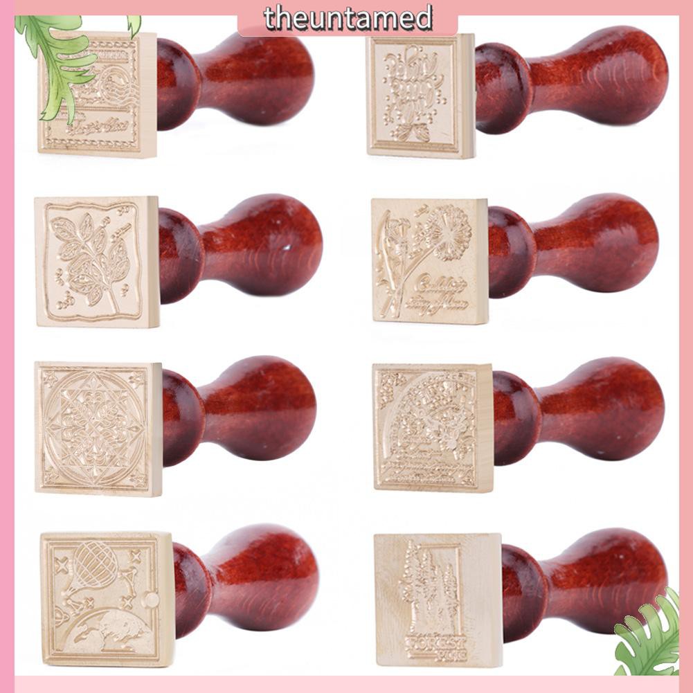 Con dấu hình vuông vintage dùng trang trí lưu bút DIY