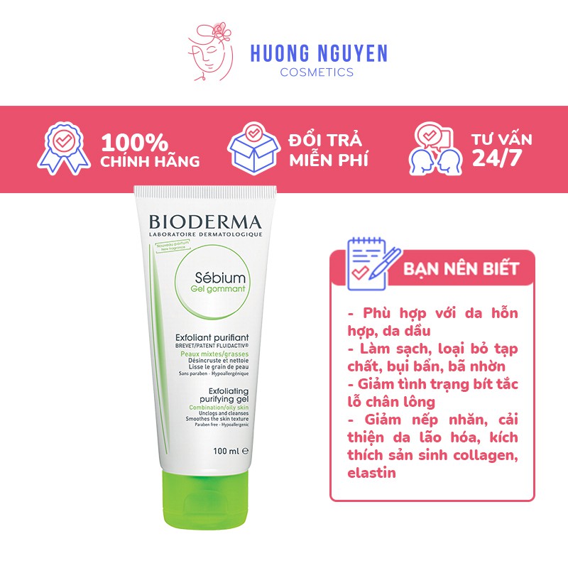 Tẩy Tế Bào Chết Bioderma Sebium Gel Gommant 100ml