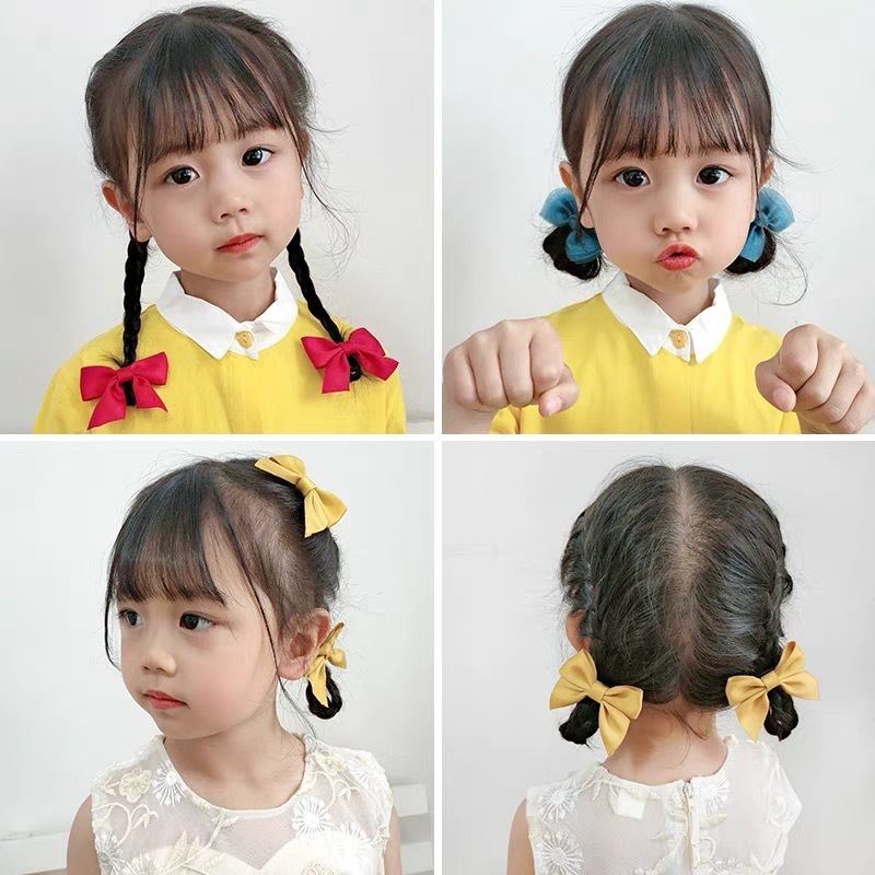 Set 2 Kẹp Tóc Nơ Dễ Thương Cho Bé Gái