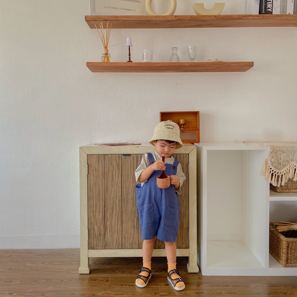 Yếm linen vintage cho bé
