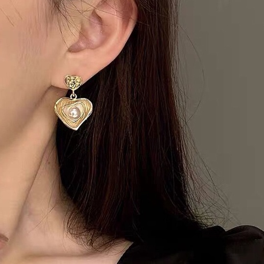 Khuyên Tai Hình Bông Hoa Đính Đá Ngọc Trai Nhân Tạo Phong Cách Hàn Quốc Thời Trang