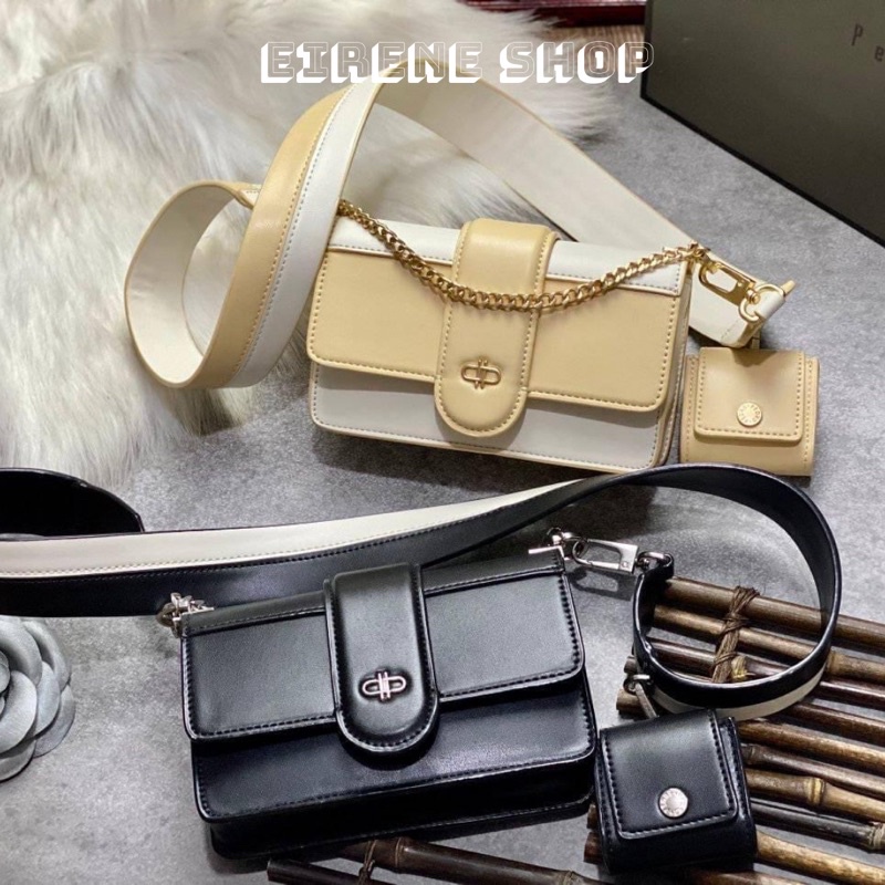 Túi Đeo Chéo Nữ Pd Icon Leather Shoulder Bag Kèm Móc Ví Nhỏ