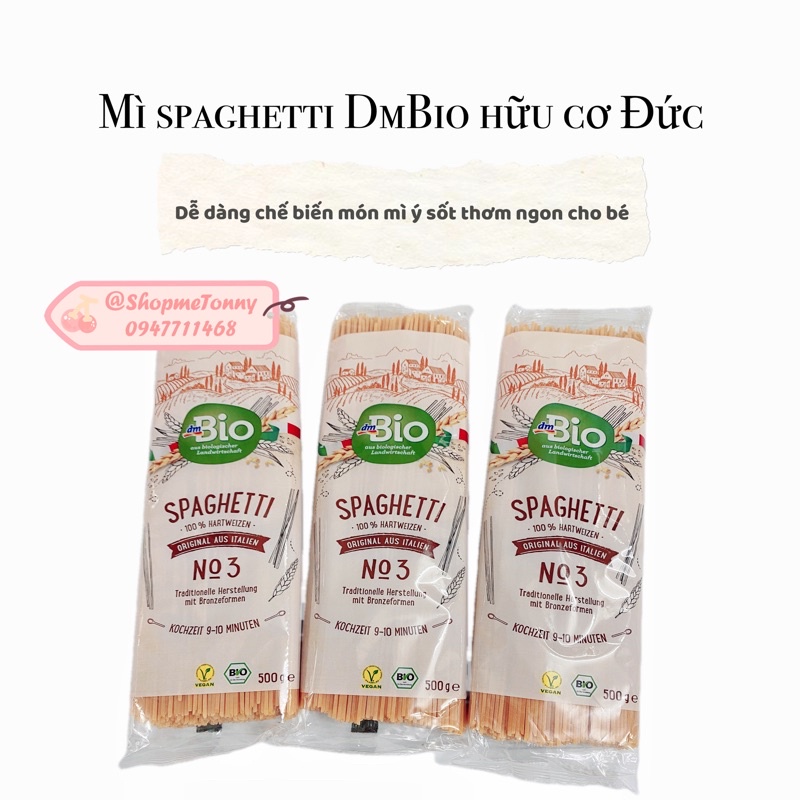 Mì spaghetti DmBio hữu cơ Đức 500gram