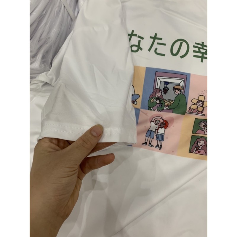 Áo thun tay lỡ trắng | BigBuy360 - bigbuy360.vn