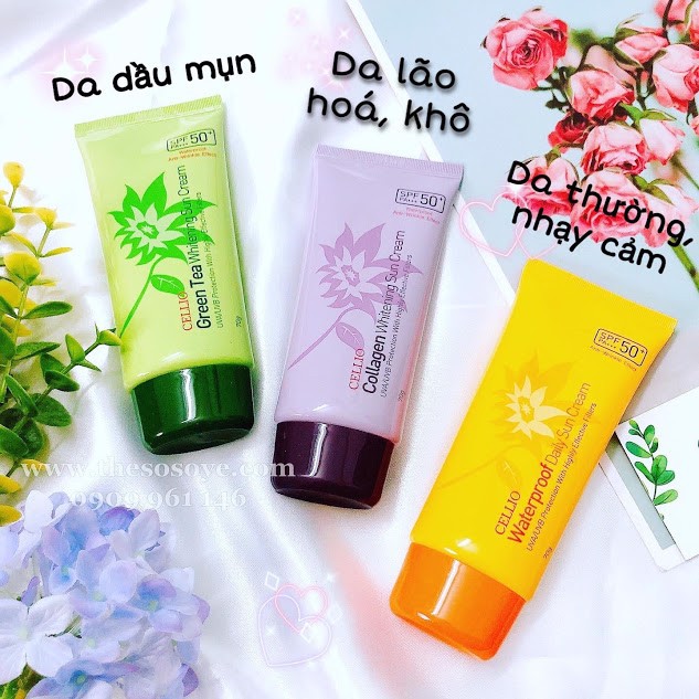 KEM CHỐNG NẮNG CELLIO SPF 50 PA+++