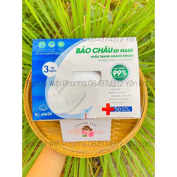 [Buôn Sỉ] 1 Hộp Khẩu Trang 3D Baỏ Châu 50 Cái
