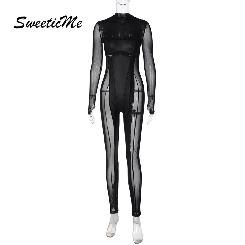 Bodysuit Tay Dài Cổ Tròn Dáng Ôm Thời Trang   Quyến Rũ Cho Nữ