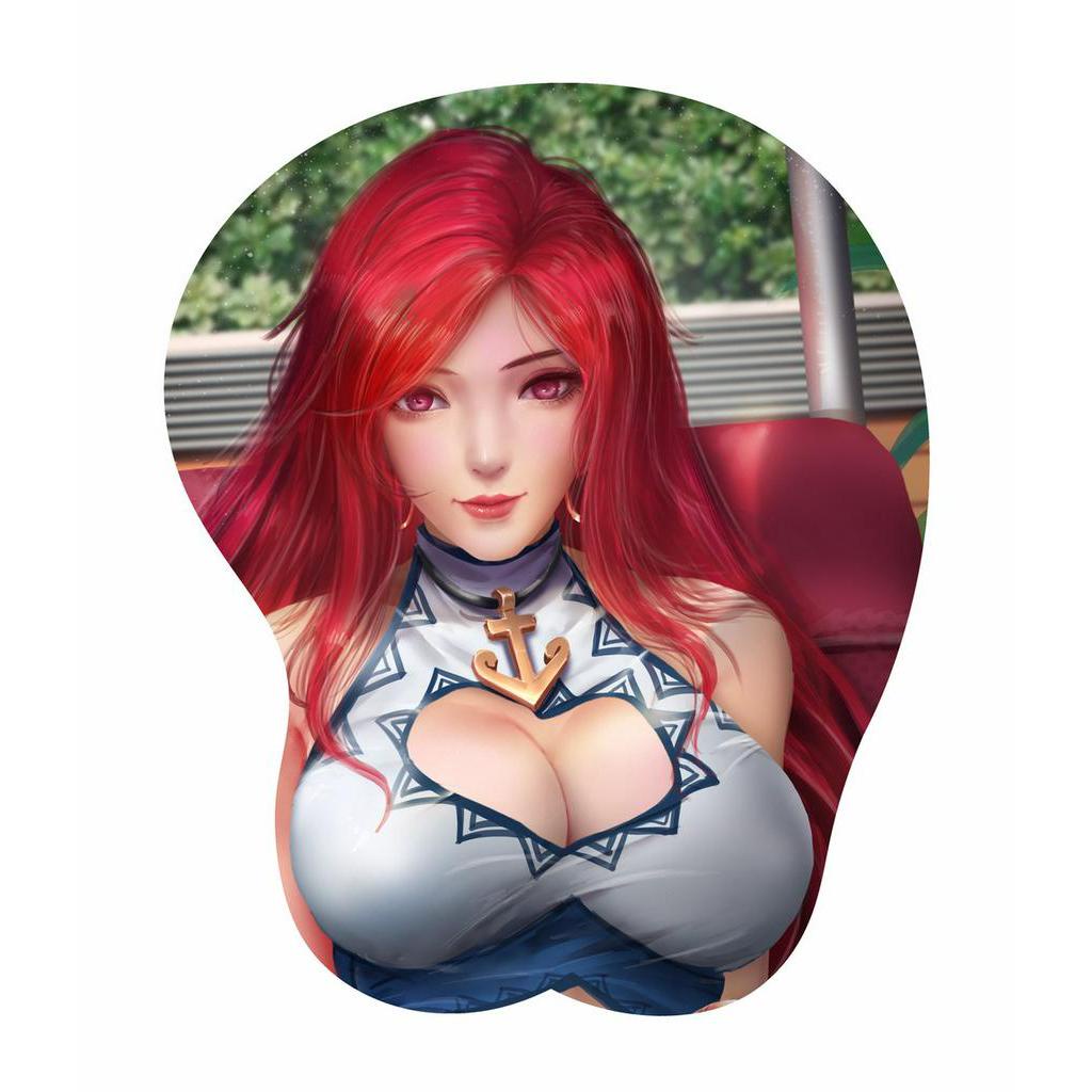 Miếng Lót Chuột Silicon Mềm Hình lol ahri seraphine akali rux jinx 3d Dành Cho Văn Phòng