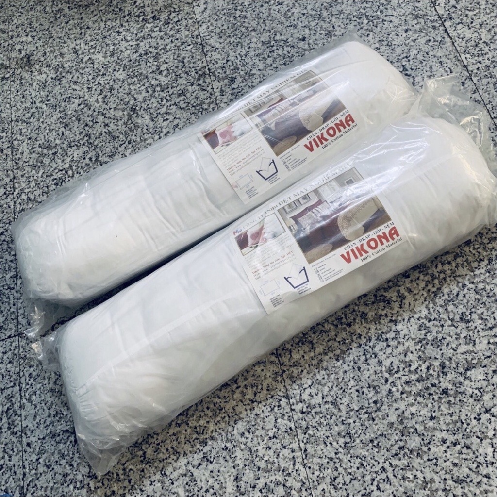 Gối Ôm Hơi Bông 100% Vikona Cao Cấp Có Khóa Kéo 35x100cm