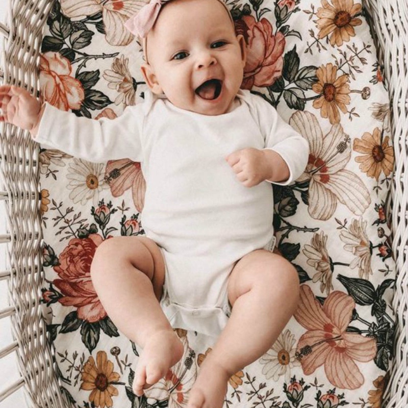 Vỏ Bọc Đệm Nôi Em Bé Mini Tháo Rời Được In Họa Tiết Moses