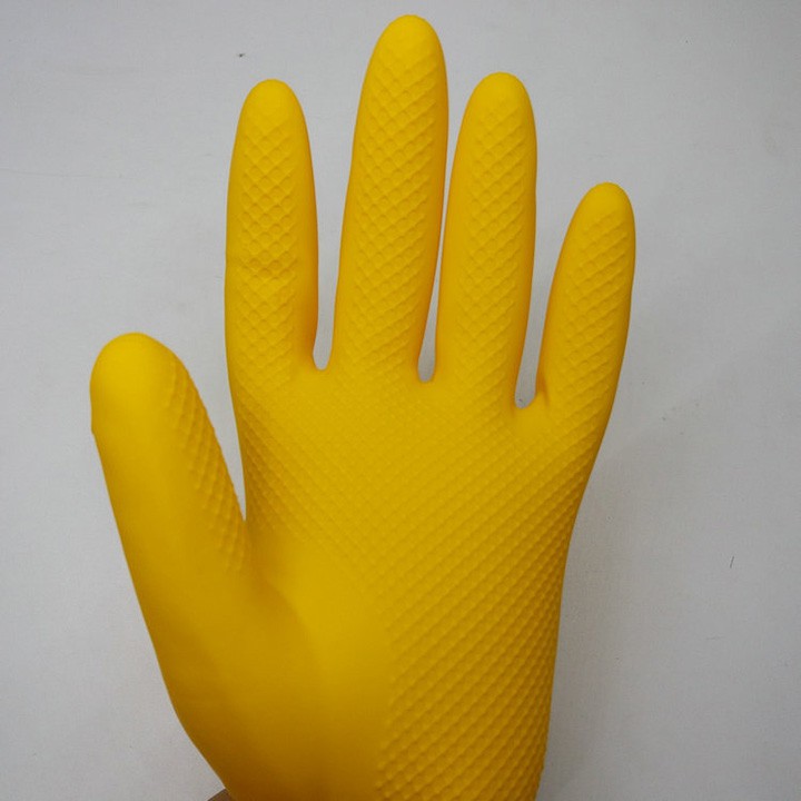 Găng tay cao su rửa chén bát lau dọn vệ sinh cổ dài có gai sần chống trơn trượt dày dặn không thấm nước youngcityshop