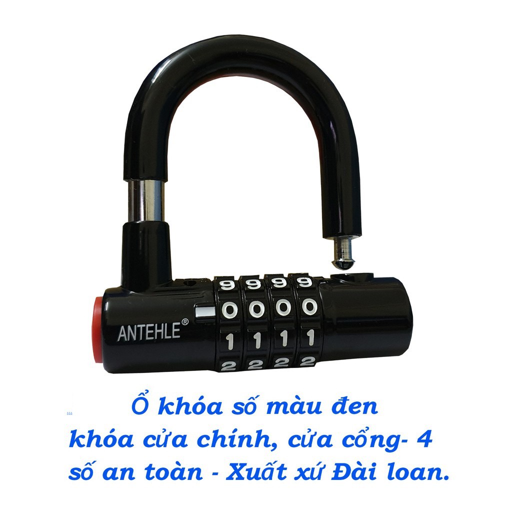 Ổ KHÓA MÃ SỐ CHỮ U GỒM 4 SỐ CÓ THỂ ĐỔI MÃ -Ổ KHÓA MÃ SỐ KHÔNG CẦN CHÌA ĐỘ BỀN CAO RUỘT ĐỒNG NGUYÊN KHÓA MÃ SỐ CHỐNG TRỘM