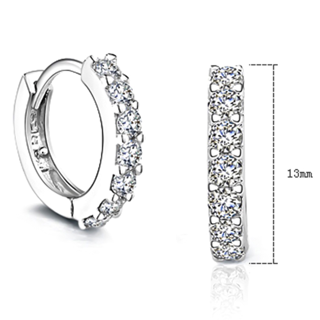 (Hàng có sẵn) Bông tai mạ bạc đính đá sang trọng