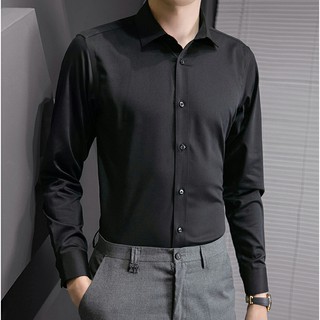 Sơ Mi Dài Tay Nam Không Nhăn Xù Dáng Slimfit trẻ trung vải cotton hơi co dãn