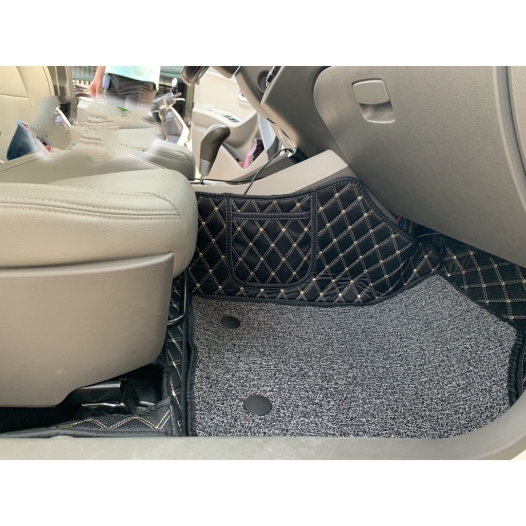 Thảm lót sàn 5D, 6D da PU cao cấp cho xe Kia Morning 08-21, chống nước, không mùi, phủ kín 90% sàn xe