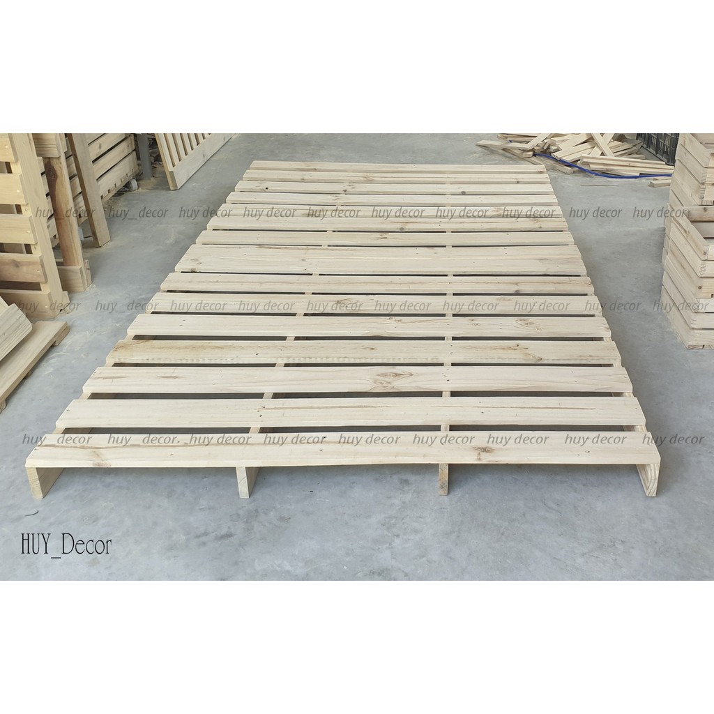 Giường Pallet Gỗ Thông Gấp Gọn / Giường Gỗ Cho Homestay 80 cm -1m2