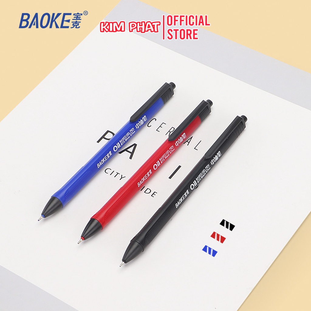 Bút Bi Baoke B73 0.7mm Mực Dầu Thân Bút Tam Giác