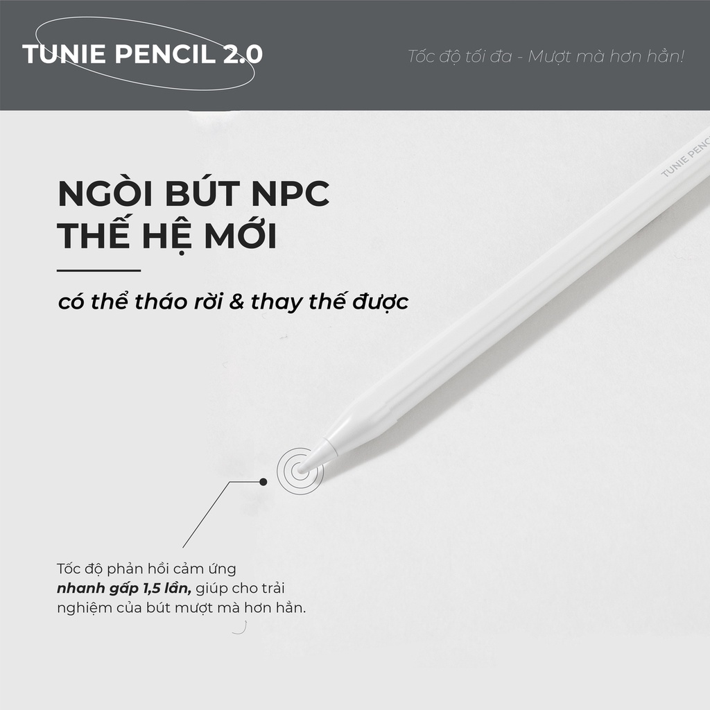 Bút cảm ứng Tunie Pencil cho iPhone, iPad, Android