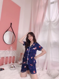 Bộ lụa satin cao cấp mặc nhà nữ The Jume