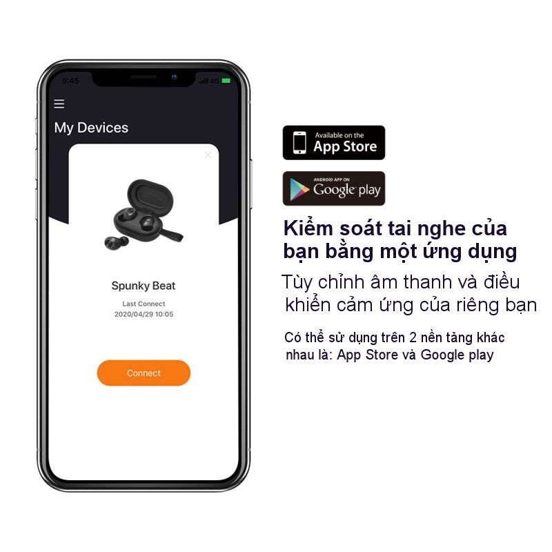 Tai Nghe Bluetooth Không Dây 5.0 TWS Tronsmart Spunky Beat (phiên bản ứng dụng) Chíp Qualcomm Aptx Khử Tiếng Ồn Cao Cấp