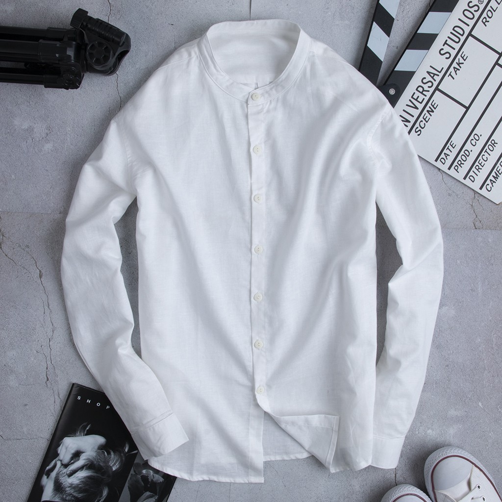 Áo Sơ Mi Đũi Nam Cổ Tàu Cao Cấp R.Menswear | BigBuy360 - bigbuy360.vn