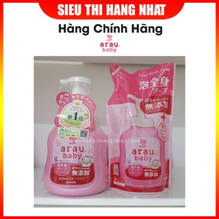 Sữa tắm gội toàn thân Arau Baby túi 400ml chai 450ml