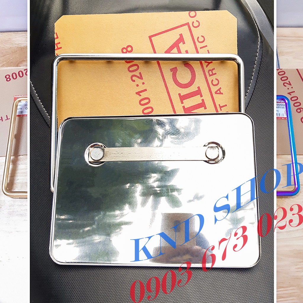 Khung biển số xe Máy, ốp biển số xe Máy loại Inox và Inox xi titan | KND Shops