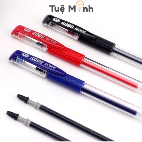 Bút bi nước 0.5mm đệm tay Baoke B28 mực gel 3 màu