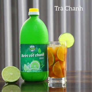 Nước cốt chanh 100A Chavi chai 1lít – Chiết xuất từ chanh tươi chất lượng, tạo vị chua tự nhiên.