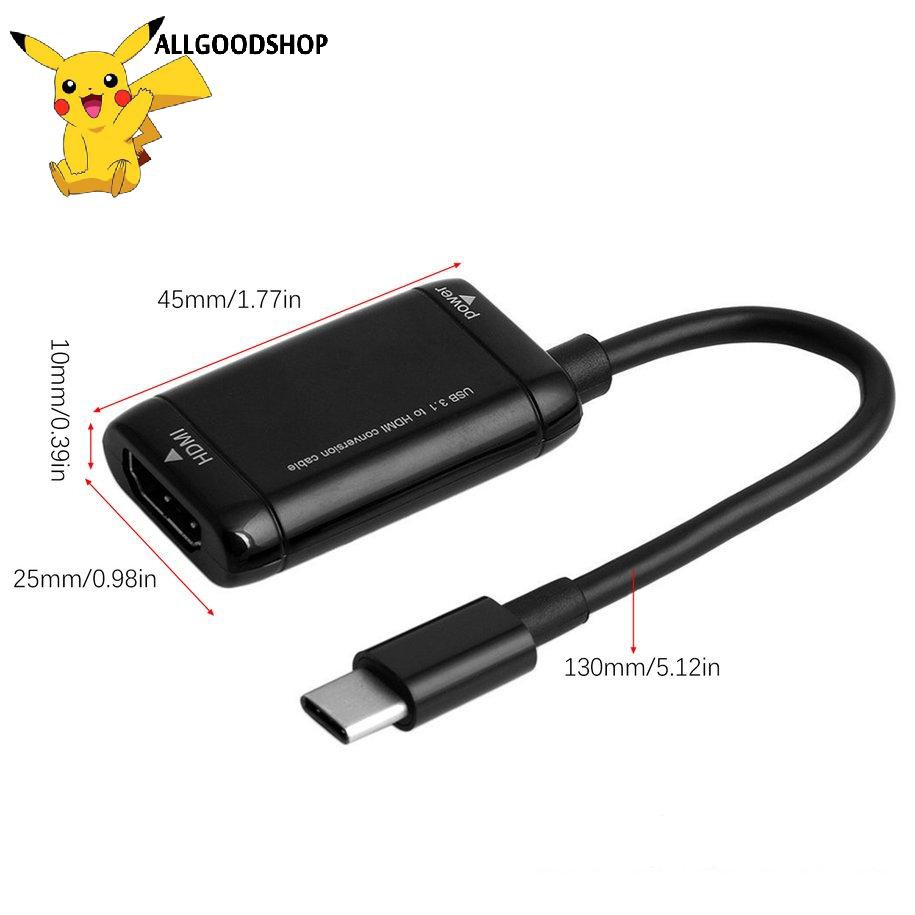 Cáp Chuyển Đổi Alltt Từ Usb-C Type C Sang Hdmi Usb 3.1 Cho Mhl Android Phone Tablet