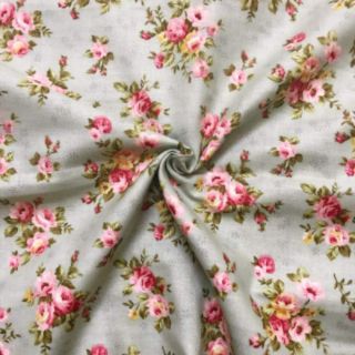 Vải hoa vintage thô lụa Hàn Quốc