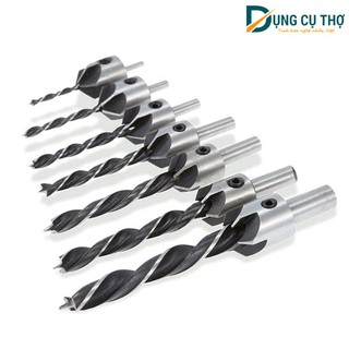 [ Loại cao cấp ] Bộ mũi khoan âm gỗ, bộ mũi khoan khoét lỗ âm vít độ chính xác chuẩn 7 món