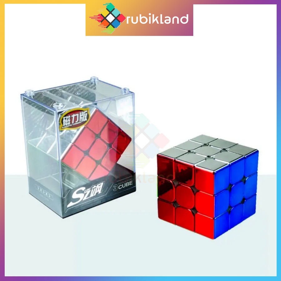 Rubik Cyclone Metallic 3x3 M Có Nam Châm Stickerless Mạ Kim Loại