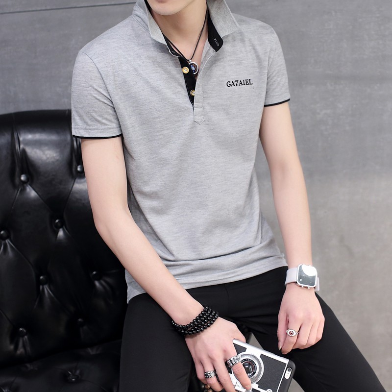 Áo phông nam có cổ ngắn tay thời trang hàn quốc trẻ trung đẹp | BigBuy360 - bigbuy360.vn