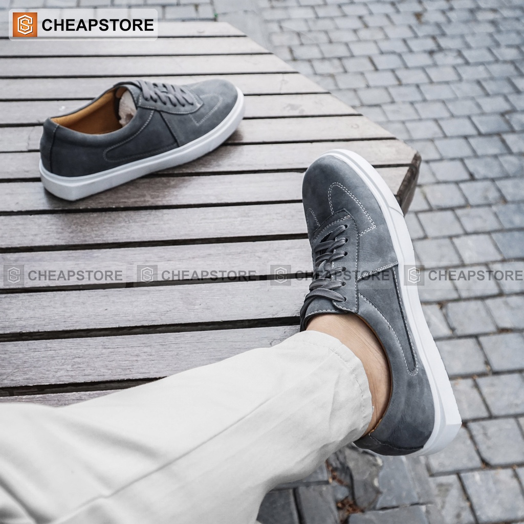 Giày da bò nam CHEAPSTORE CS459 - Giày tăng chiều cao thể thao,, da thật 100% (bảo hành 24 tháng)